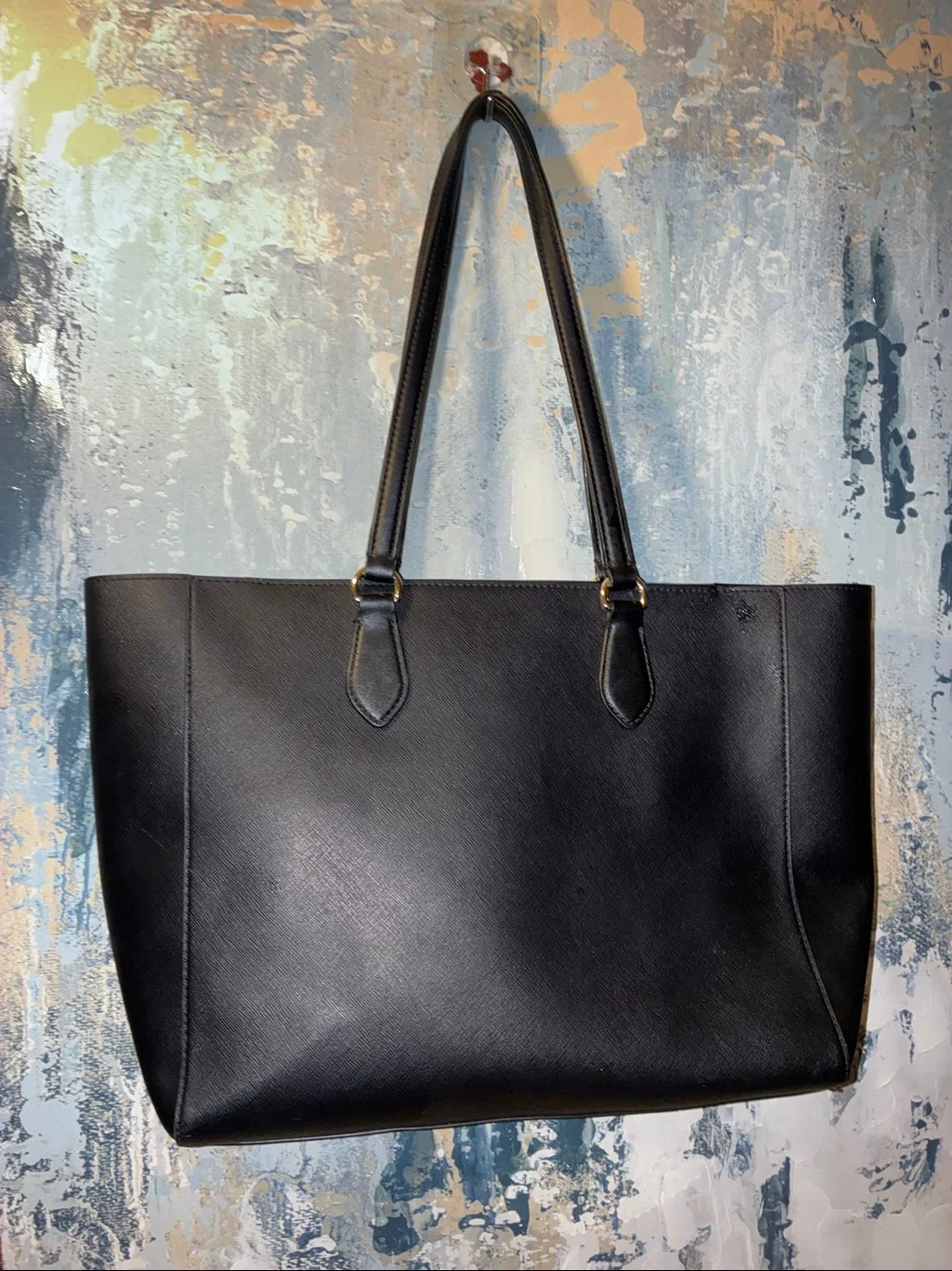 GUC !Genuine Michael Kors Black  Leather XL Tote